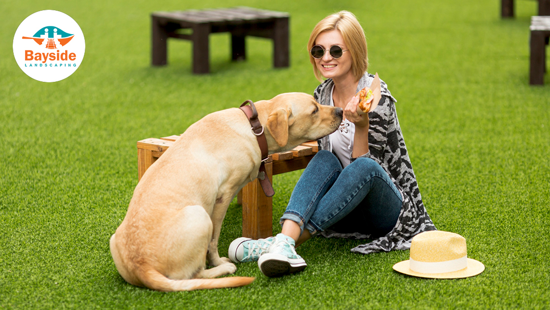 How do UV-resistant and pet-friendly grasses work