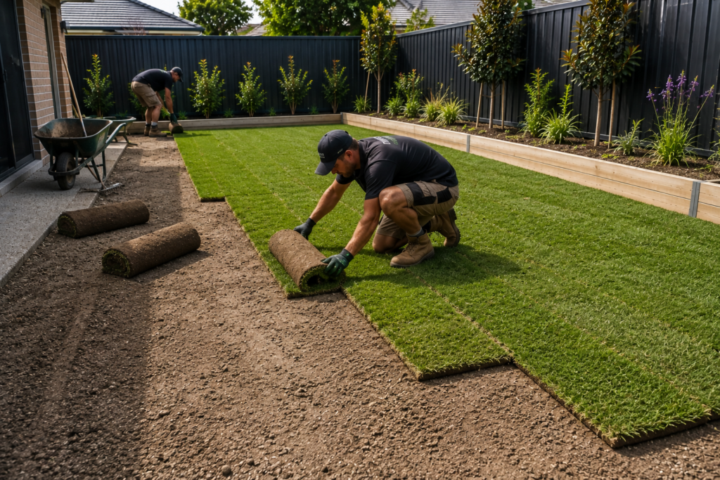 Grass installation services in Melbourne